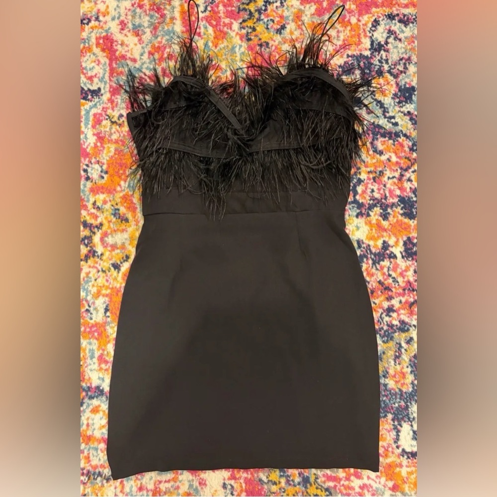 Nasty gal mini feather dress